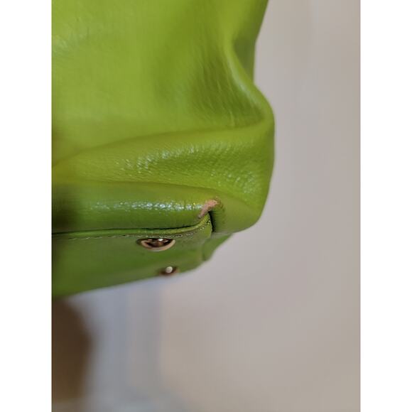 Michael Kors Jet Set Tote Bag Apple Green Leather Snap Closure Shopping Work - Picture 6 of 16
